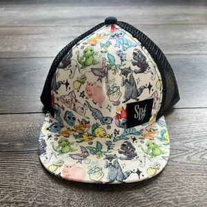 Colorful Cartoon Print Trucker Hat